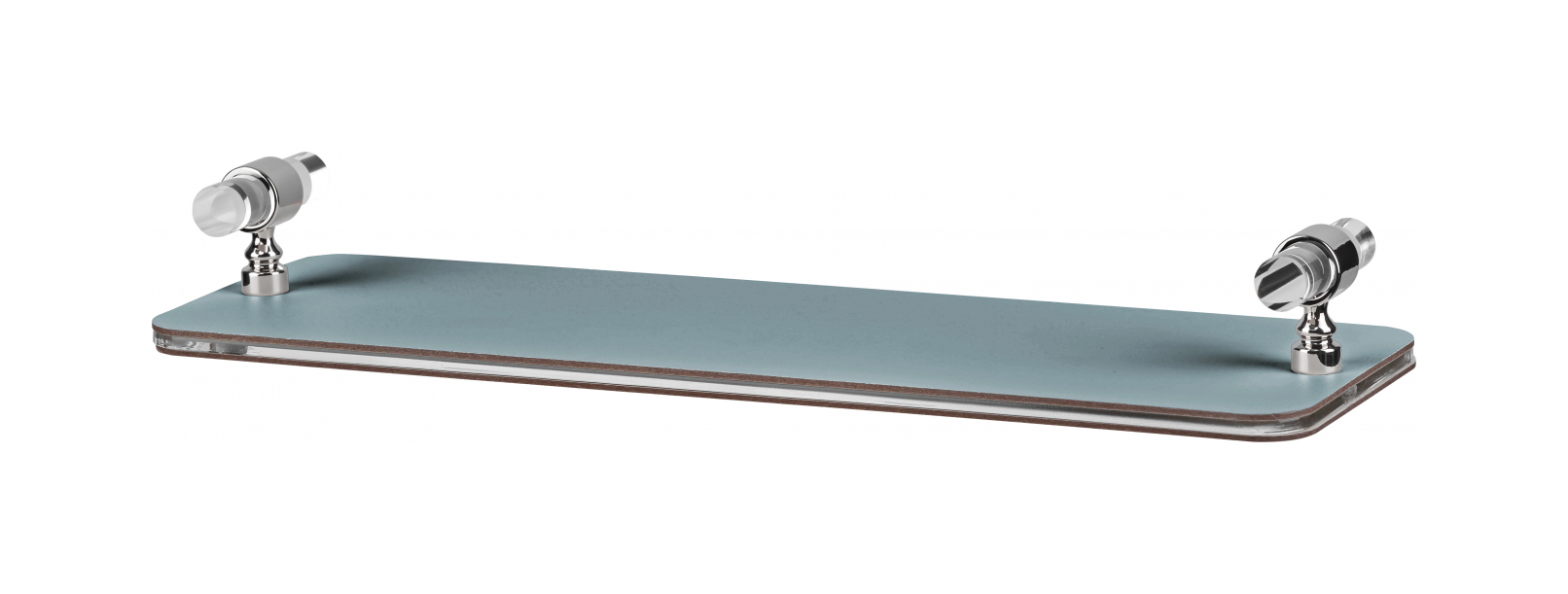 Поднос LINFINITO 33х10 см небесно-голубой, кожа, хром