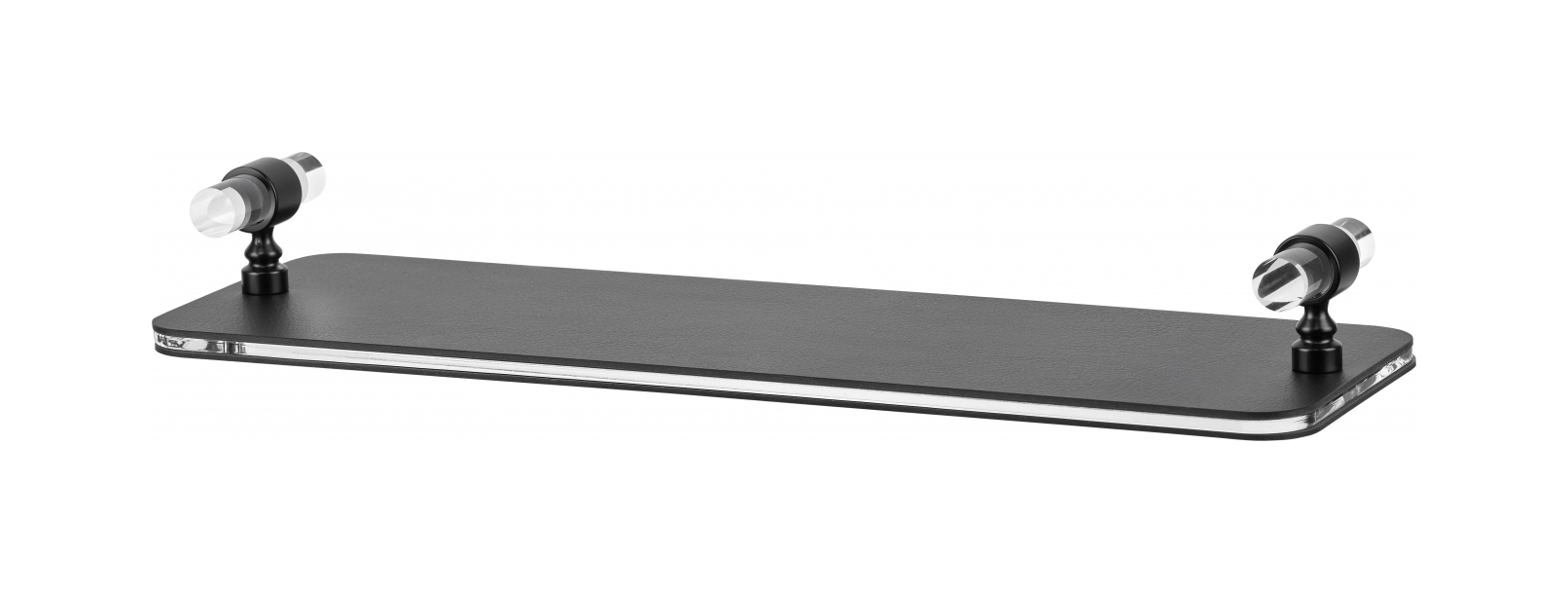 Поднос LINFINITO 33х10 см серый, кожа, матовый графит