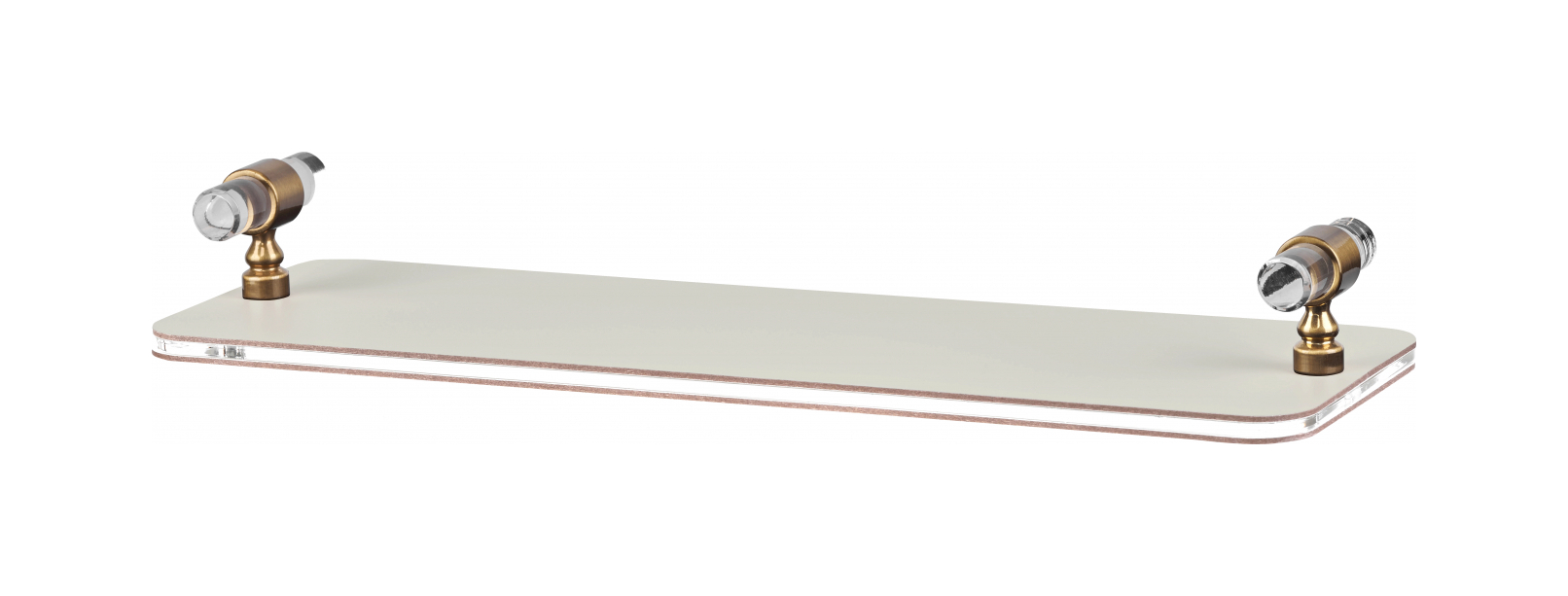 Поднос LINFINITO 33х10 см белый, кожа, золото