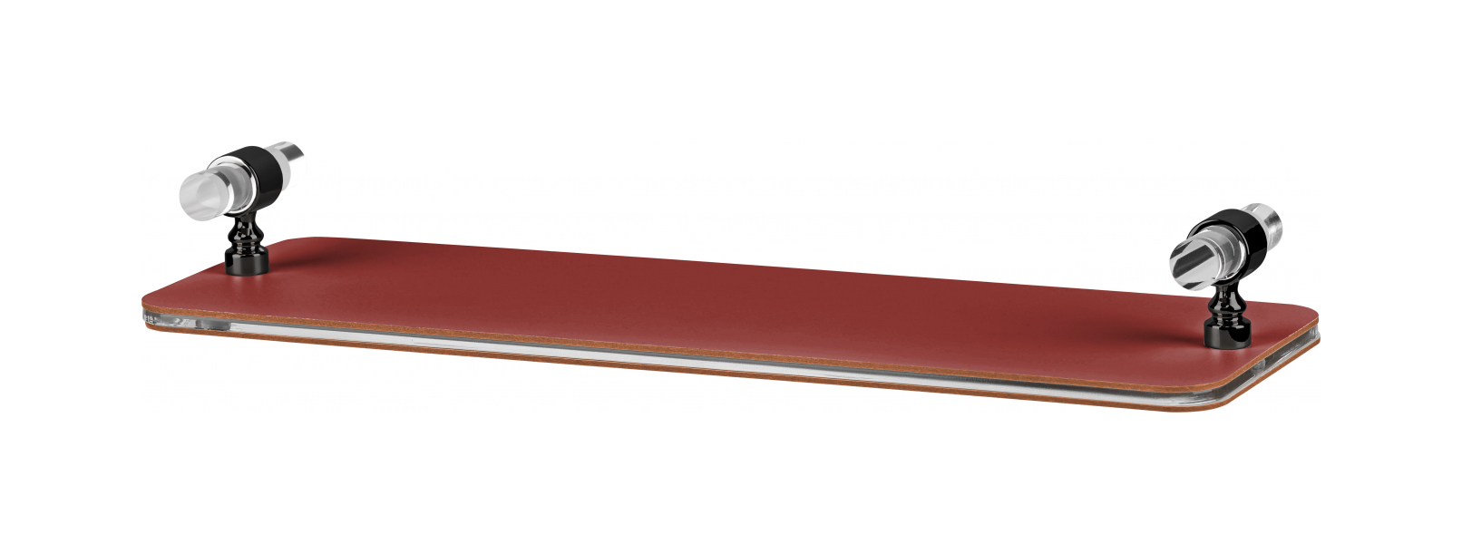 Поднос LINFINITO 33х10 см бордо, кожа, матовый графит