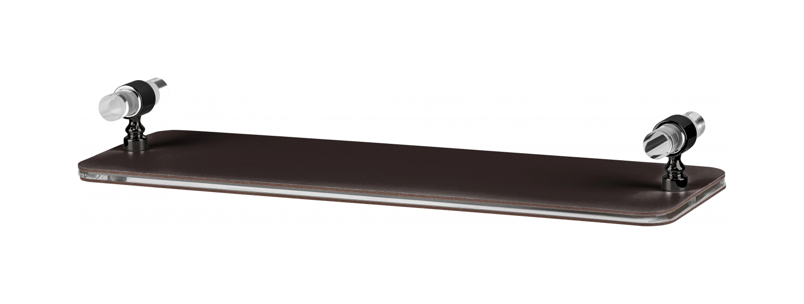 Поднос LINFINITO 33х10 см шоколад, кожа, матовый графит