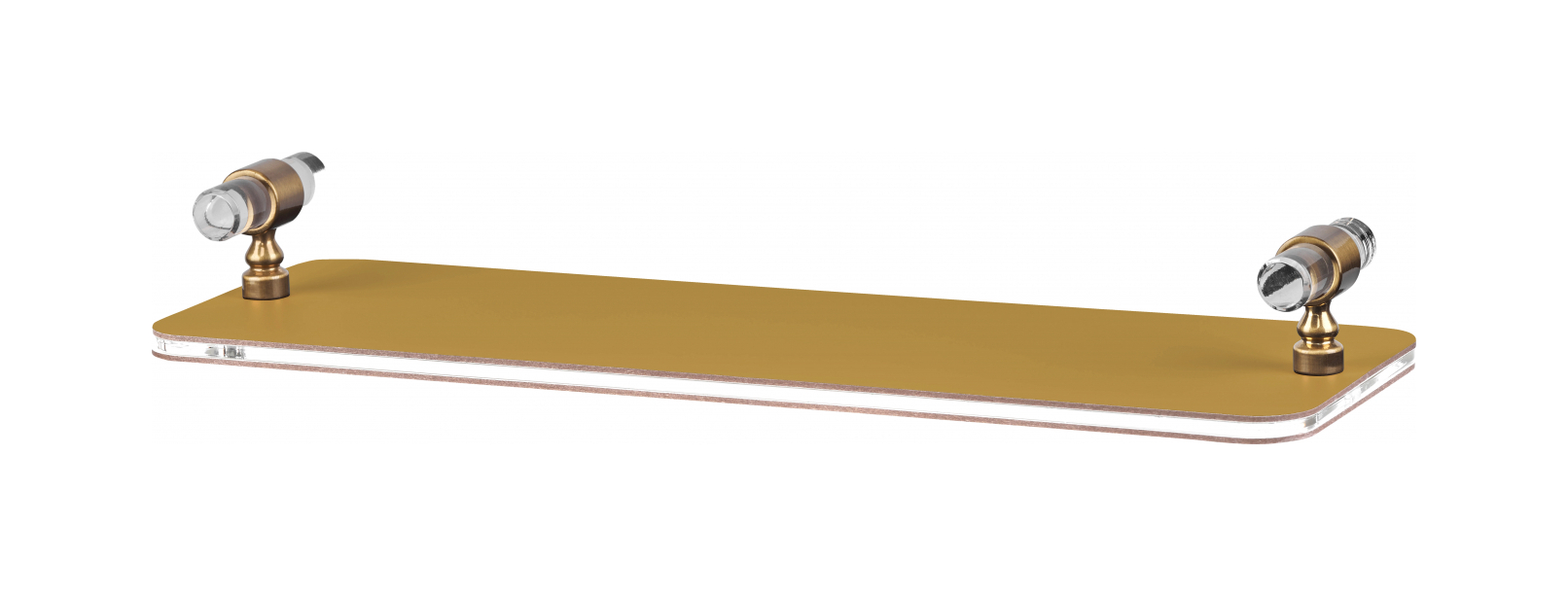 Поднос LINFINITO 33х10 см горчица, кожа, золото