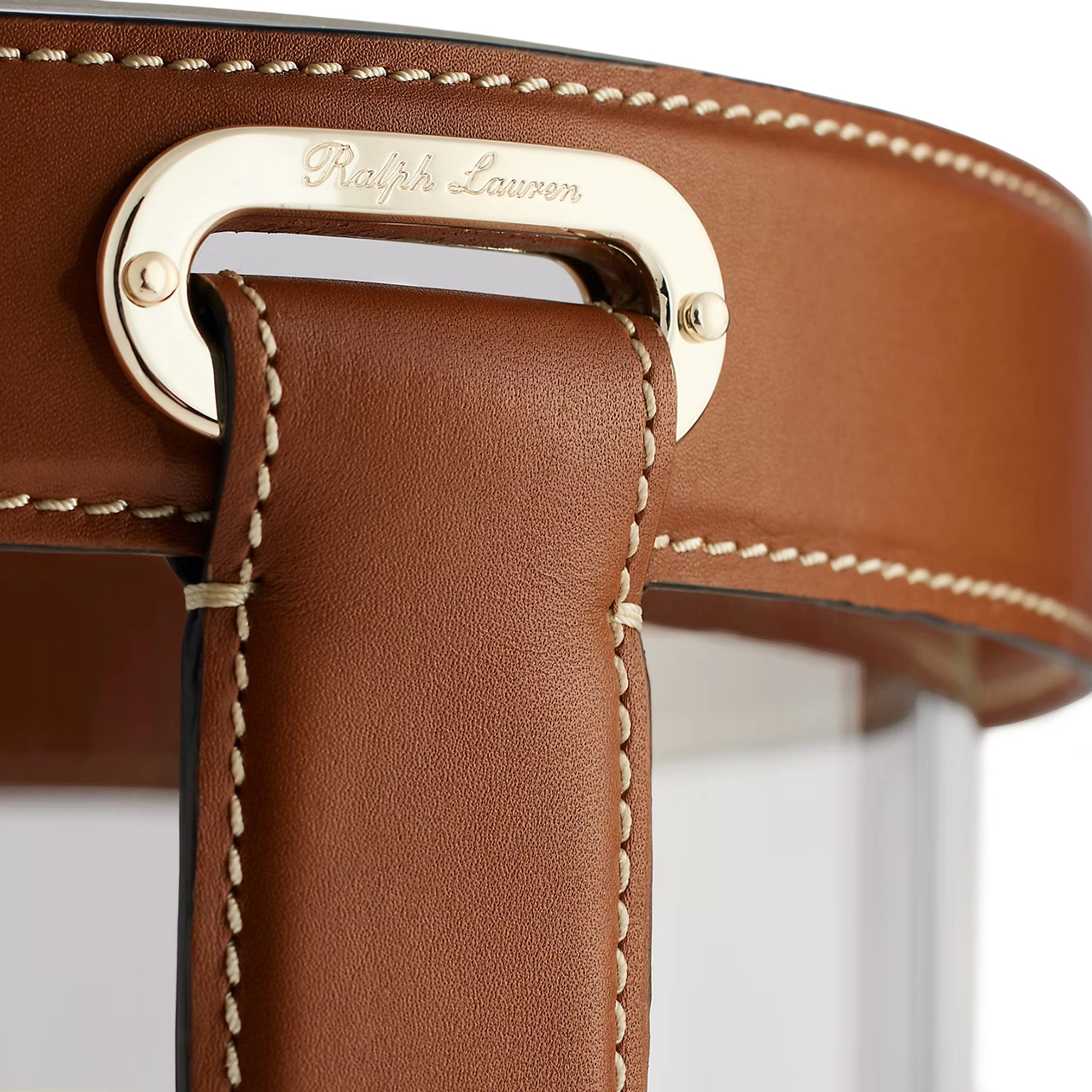 Подсвечник RILEY 30 см кожа, стекло – 2