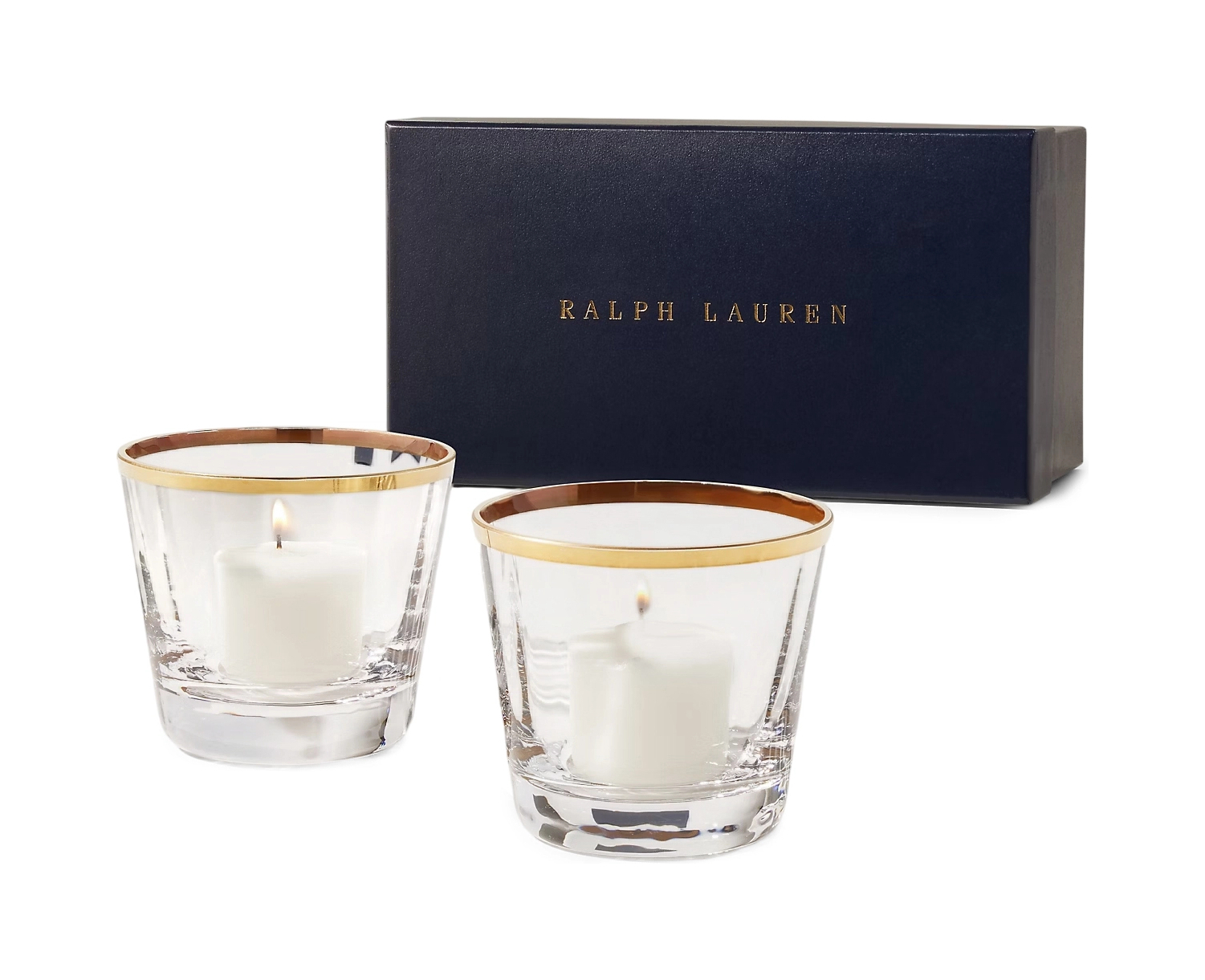 Набор из 2-х подсвечников POLO BAR 7 см стекло Ralph Lauren Home 682975567001
