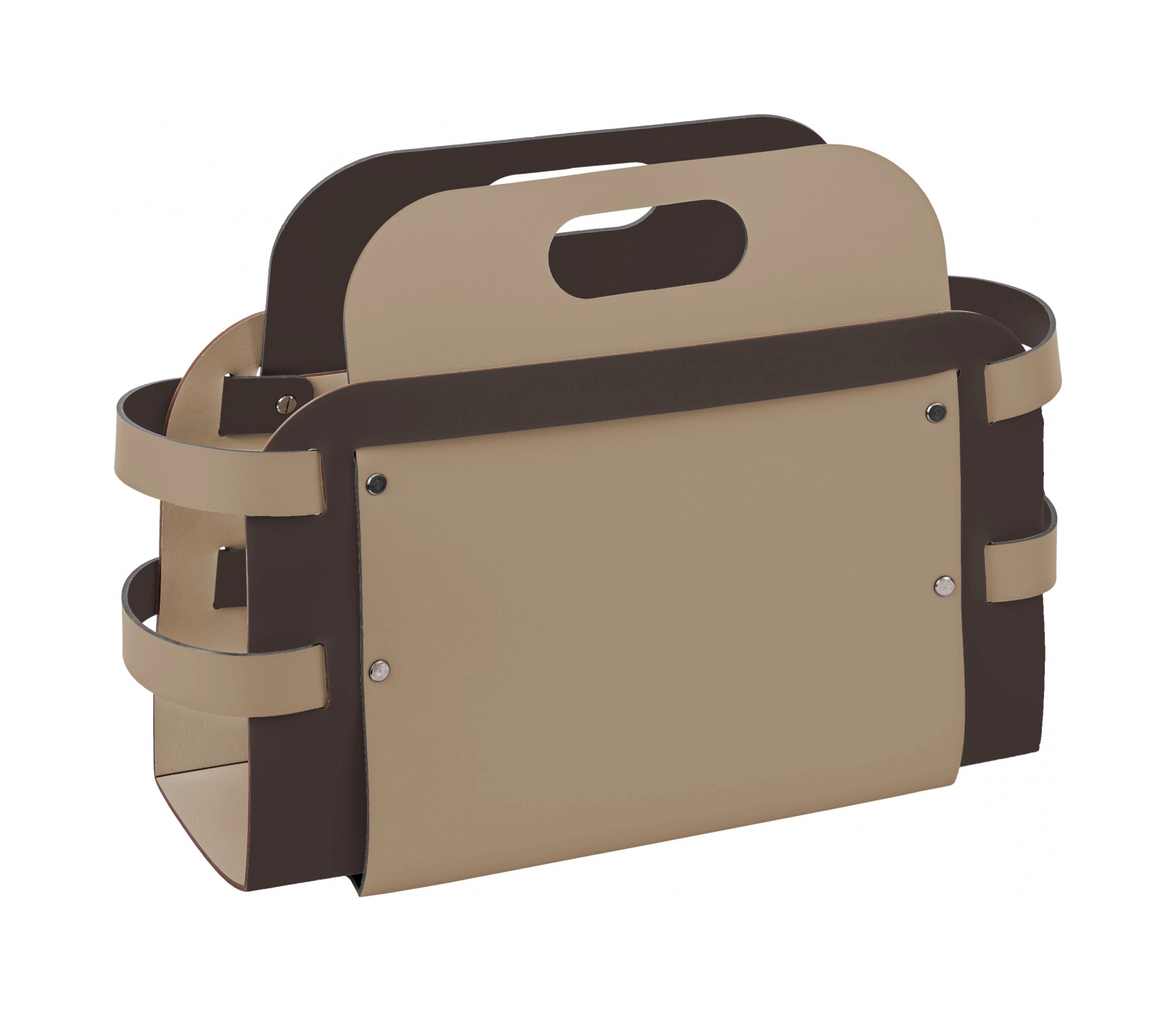 Журнальница 48х14 см капучино, кожа