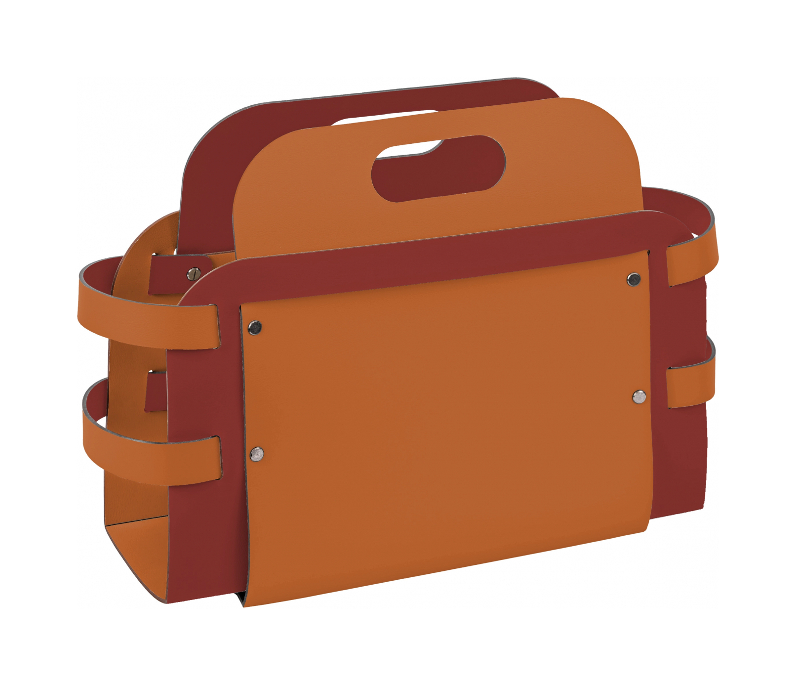 Журнальница 48х14 см коньяк, кожа