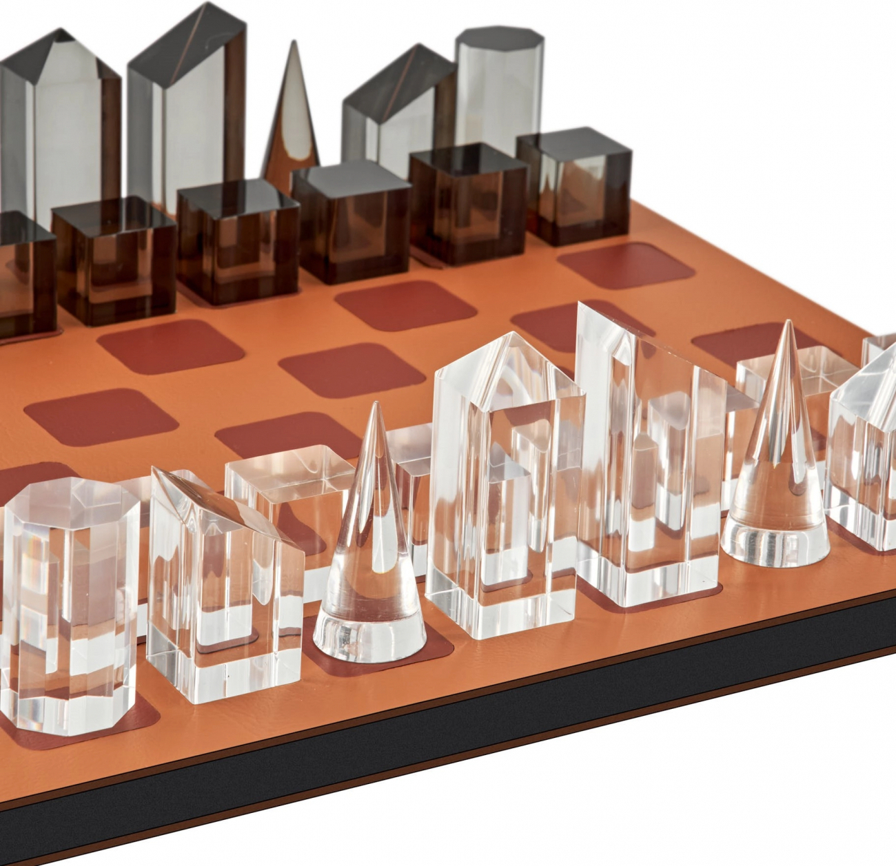 Шахматы 30x30 коньяк, акрил, кожа – 2