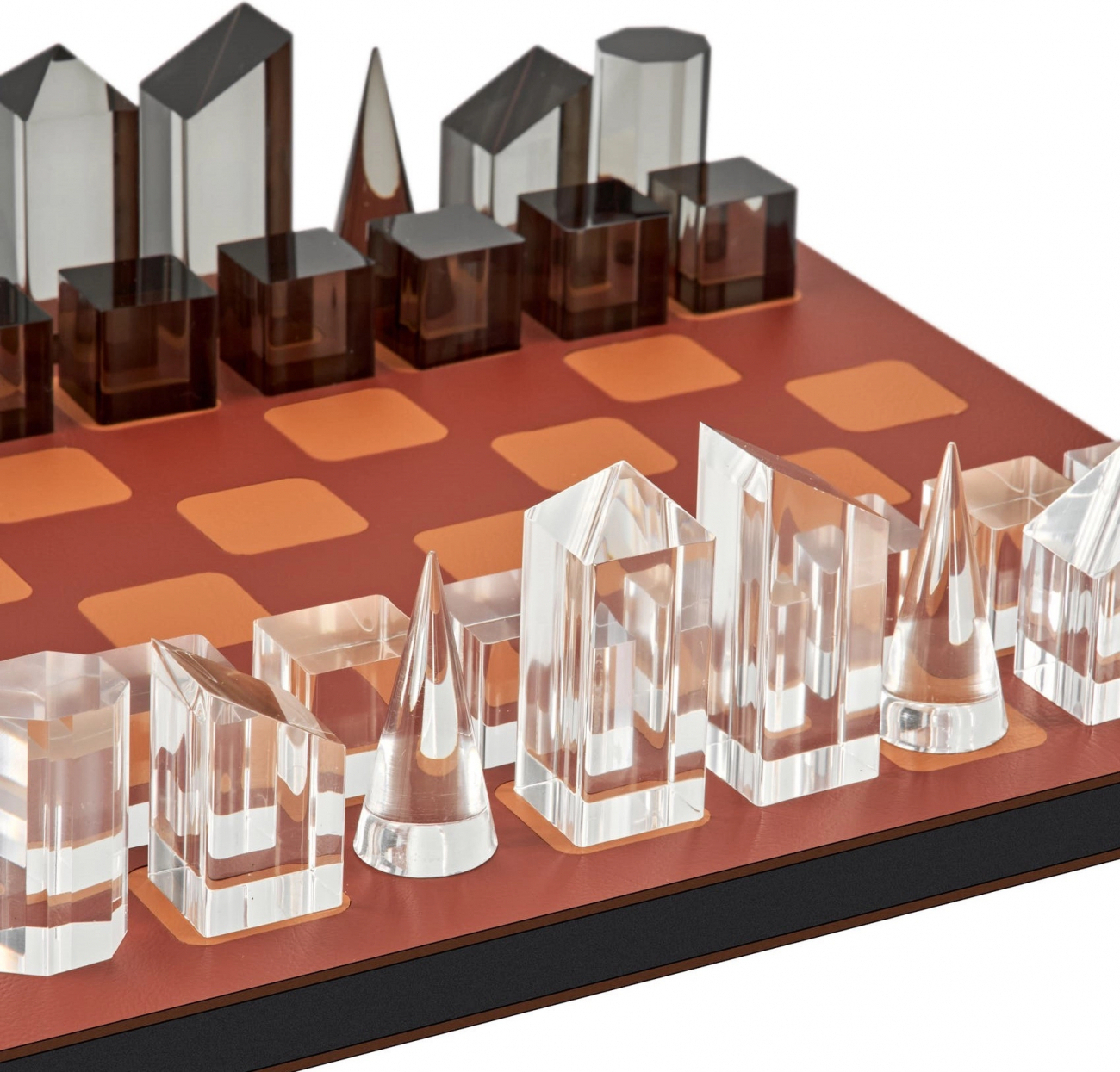 Шахматы 30x30 бордо, акрил, кожа – 2