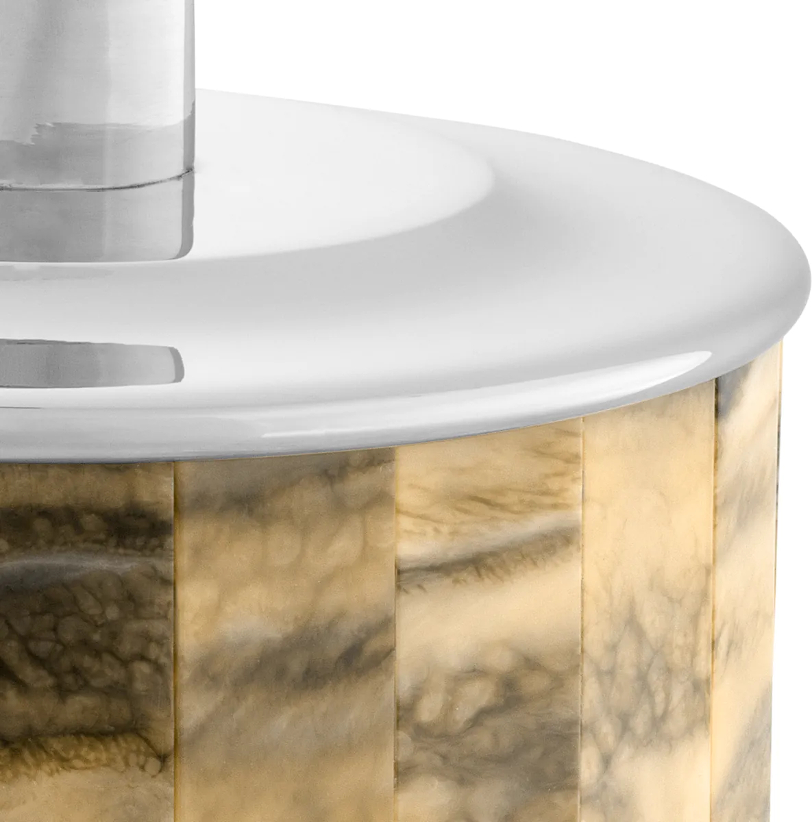 Подставка для зажигалки BONHAM 13 см круглая, декоративный рог, никель – 2