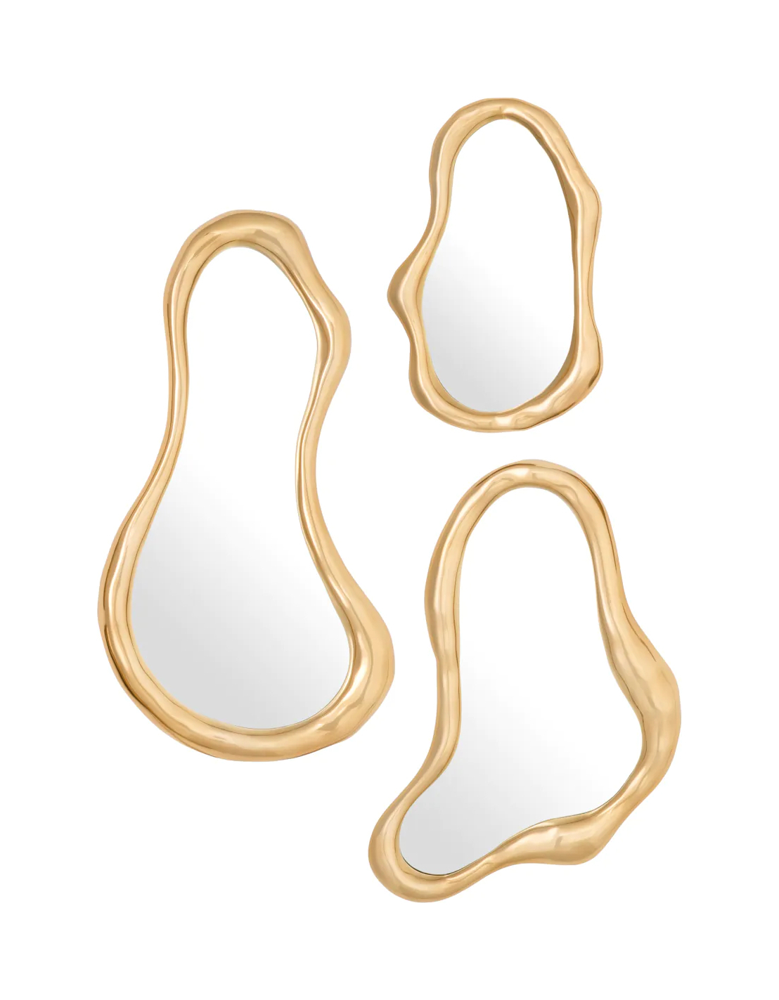 Зеркало настенное VITERBO тройное золотистая отделка – 2