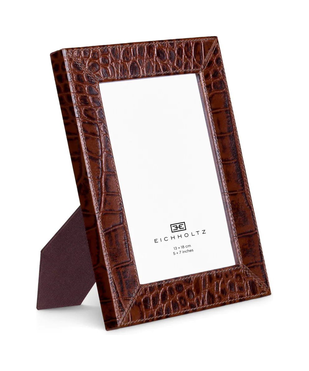 Набор из 2 рамок для фото SCALEO коричневая кожа, тиснение Eichholtz 119980