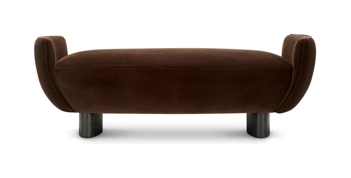 Банкетка STIRLING коричневый бархат Sonoma Eichholtz 119394