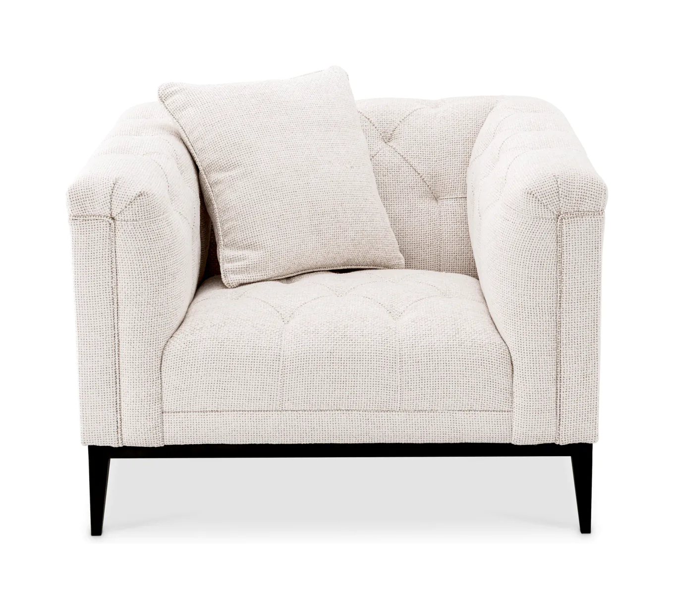 Кресло CESARE кремовое, чёрное основание Eichholtz 116278