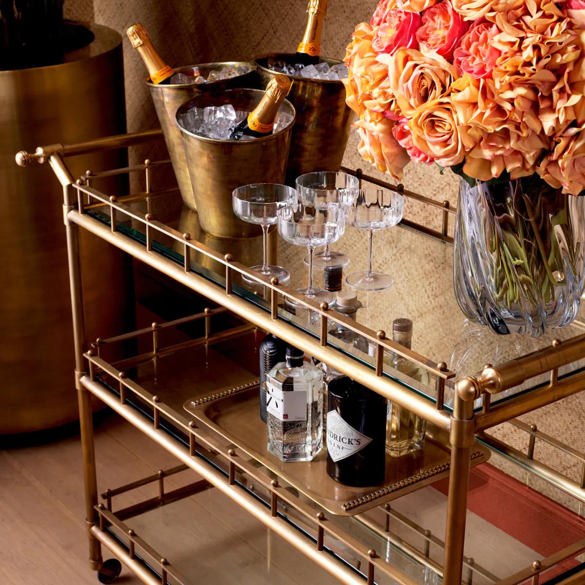 Ведро для льда CHRISTIAN тройное, латунь Eichholtz 118863