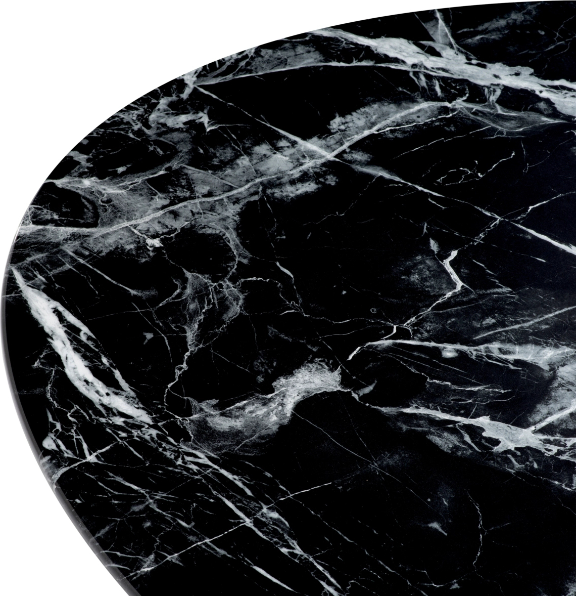 Обеденный стол SOLO 170х110 см овальный, чёрный мрамор – 2