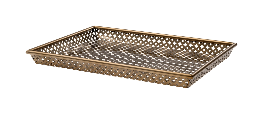 Поднос SIRENUSE S 30.5х40.5 см прямоугольный, винтажная латунь