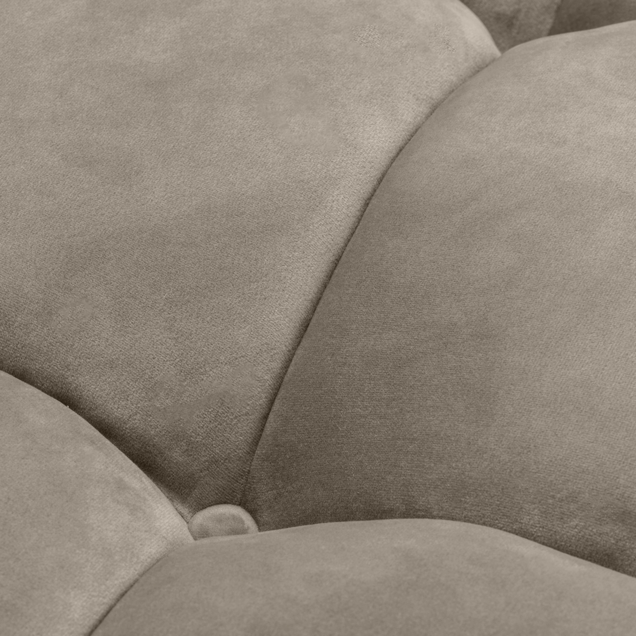 Диван SIENNA бежево-серый бархат Savona, чёрные ножки Eichholtz 113384