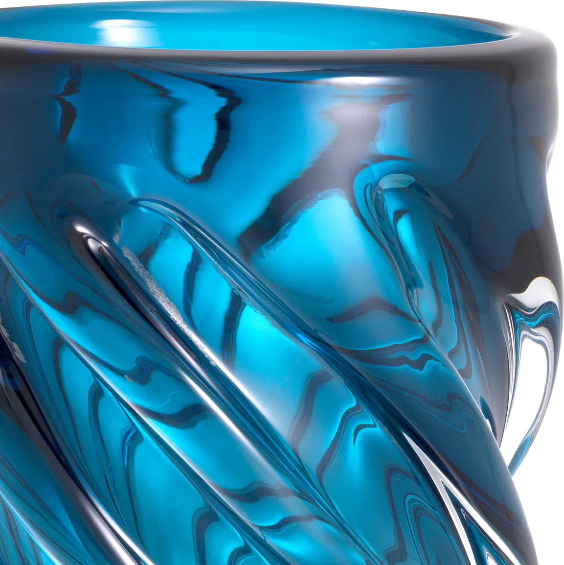 Ваза для цветов ANGELITO L 36 см синяя – 2