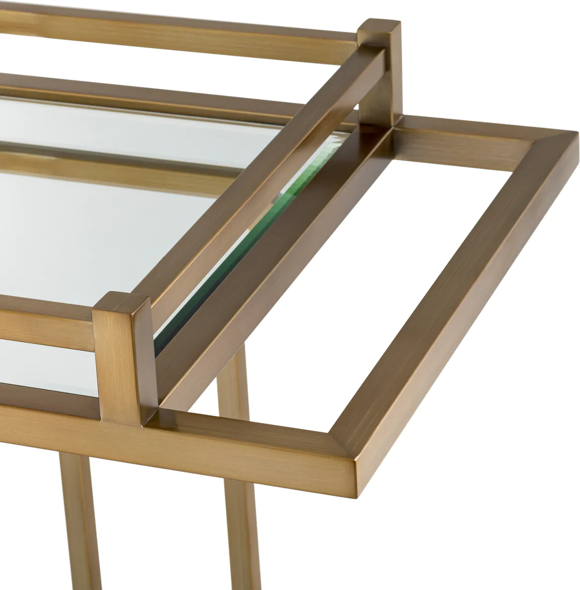 Стол сервировочный BEVERLY HILLS матовая латунь, зеркальное стекло Eichholtz 116089