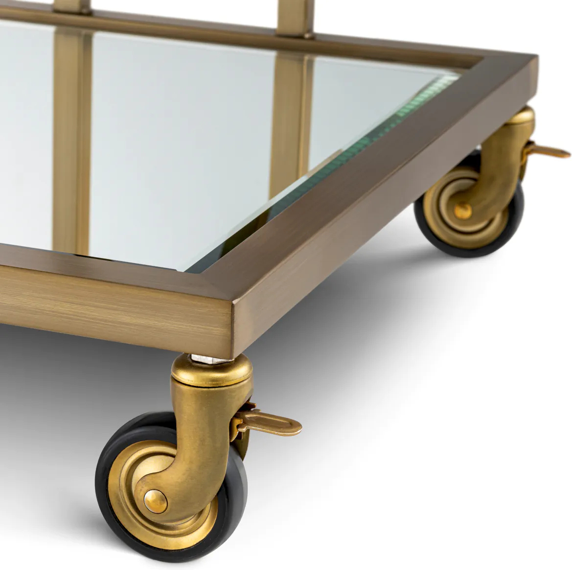 Стол сервировочный BEVERLY HILLS матовая латунь, зеркальное стекло Eichholtz 116089