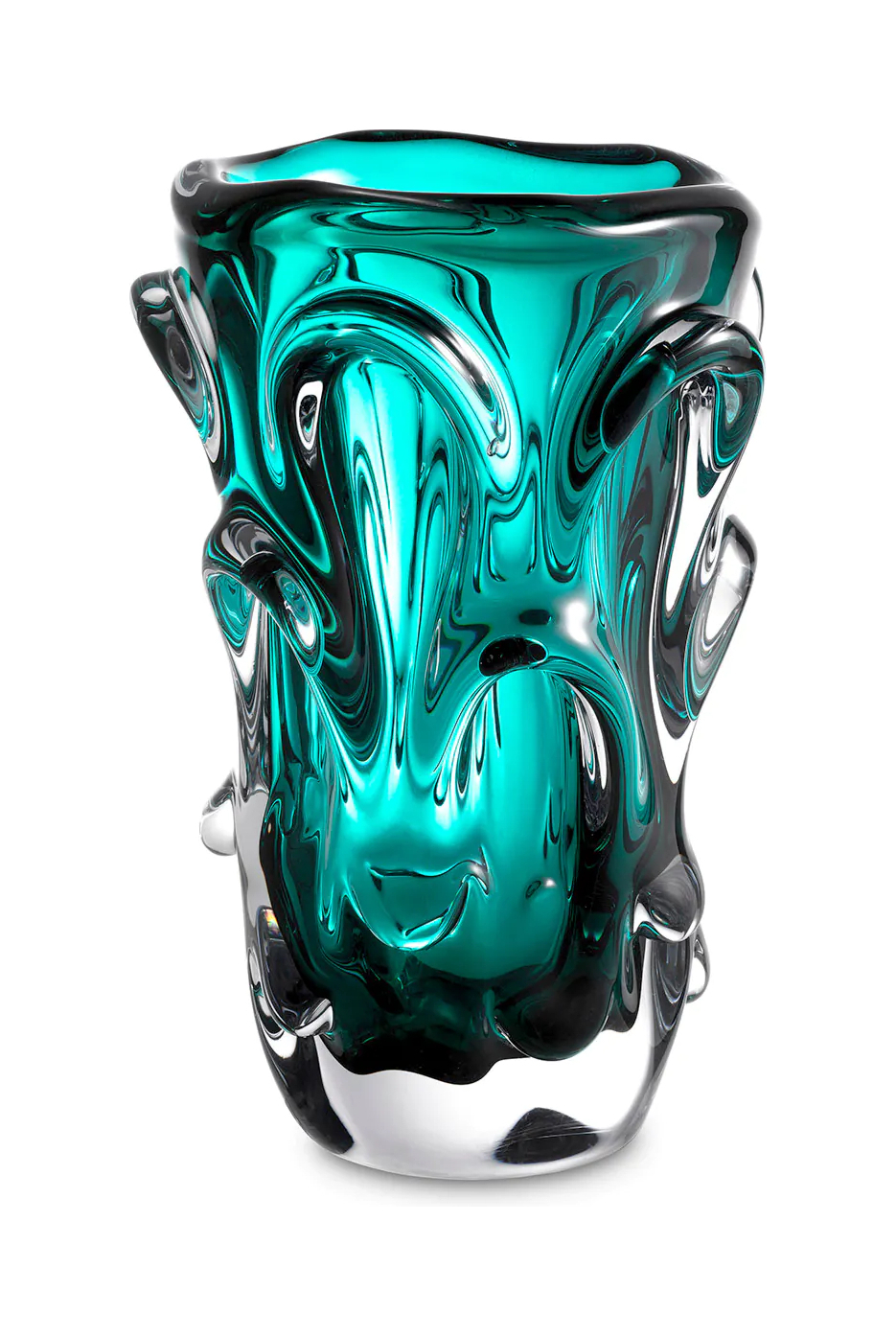 Ваза AILA L 31 см бирюзовая