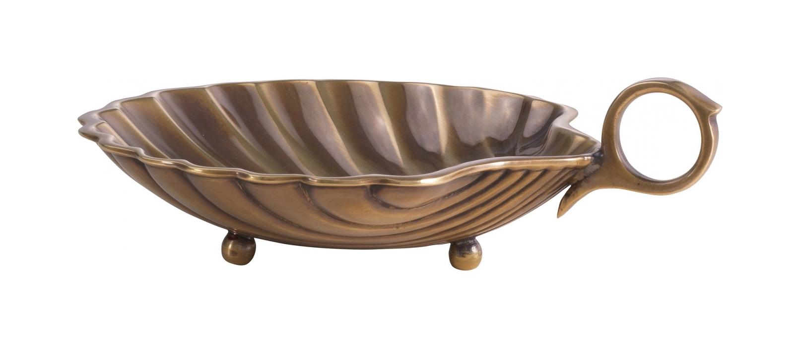 Поднос SHELL S 15.5х12.5 см винтажная латунь – 2