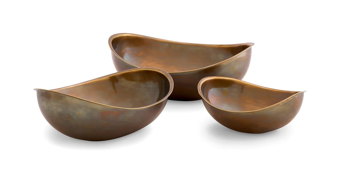 Набор чаш SENA 3 шт винтажная латунь