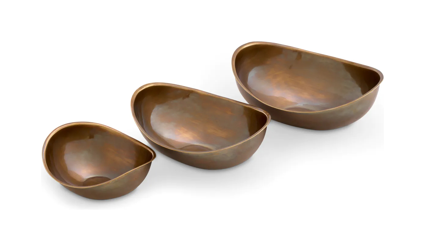 Набор чаш SENA 3 шт винтажная латунь Eichholtz 116268