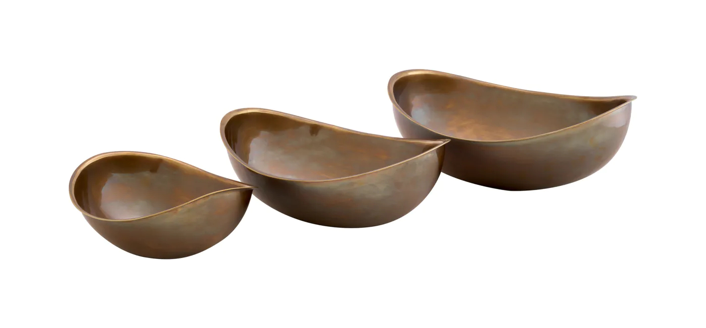 Набор чаш SENA 3 шт винтажная латунь Eichholtz 116268