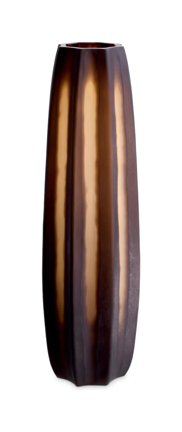 Ваза TIARA L 62 см, тёмно-коричневая, ручная работа
