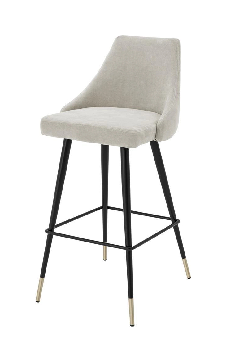 Барный стул CEDRO бежевый велюр