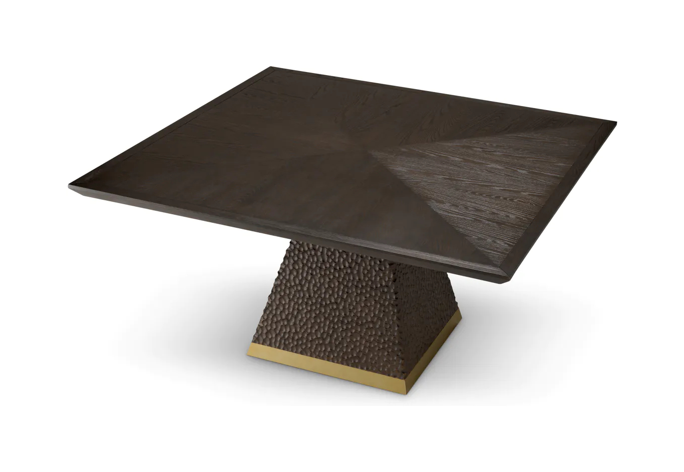 Обеденный стол REXTON квадратный, дуб, латунь Eichholtz 119928