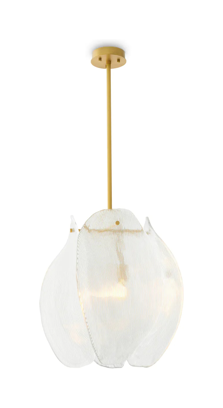 Люстра HIBIS 58 см античная латунь, прозрачная