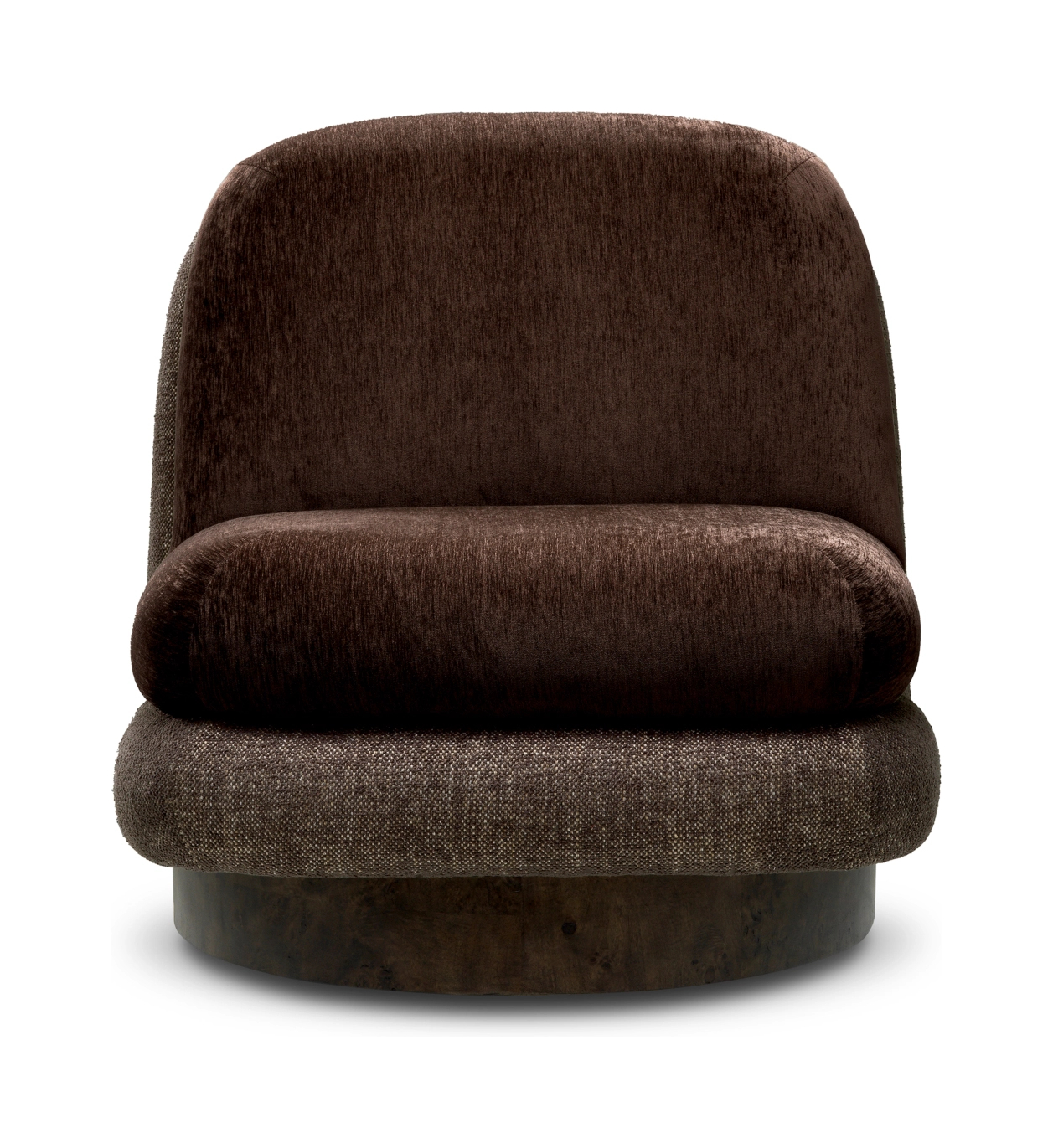 Вращающееся кресло GALIANO коричневое, деревянное основание Eichholtz 119301