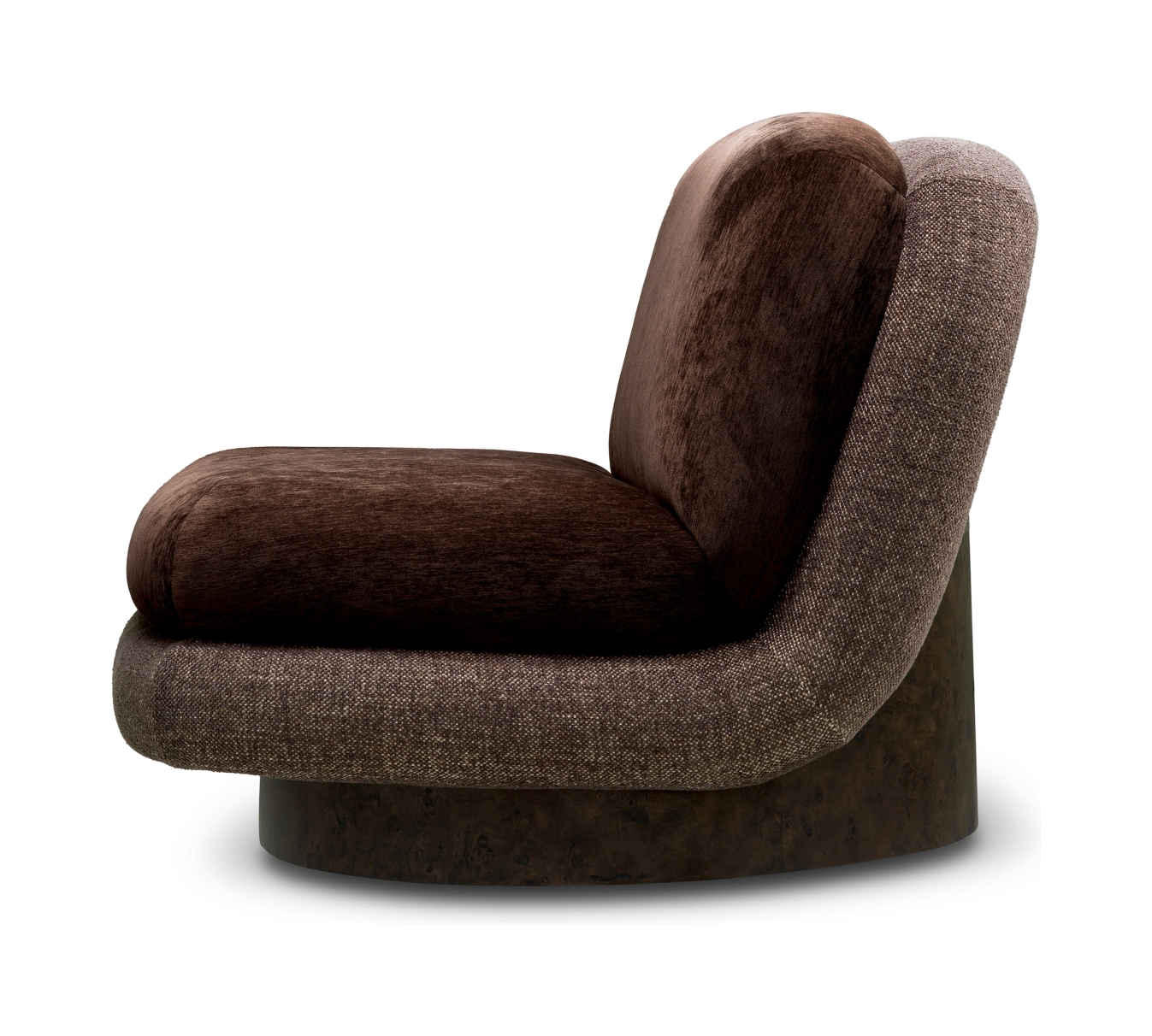 Вращающееся кресло GALIANO коричневое, деревянное основание Eichholtz 119301