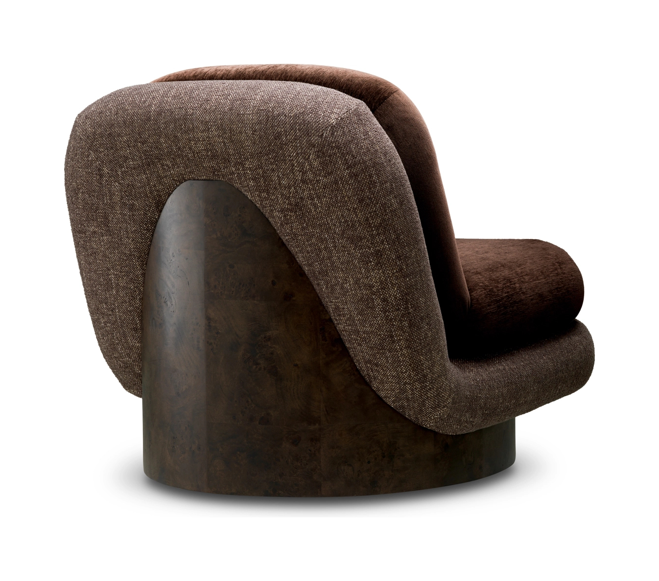 Вращающееся кресло GALIANO коричневое, деревянное основание Eichholtz 119301