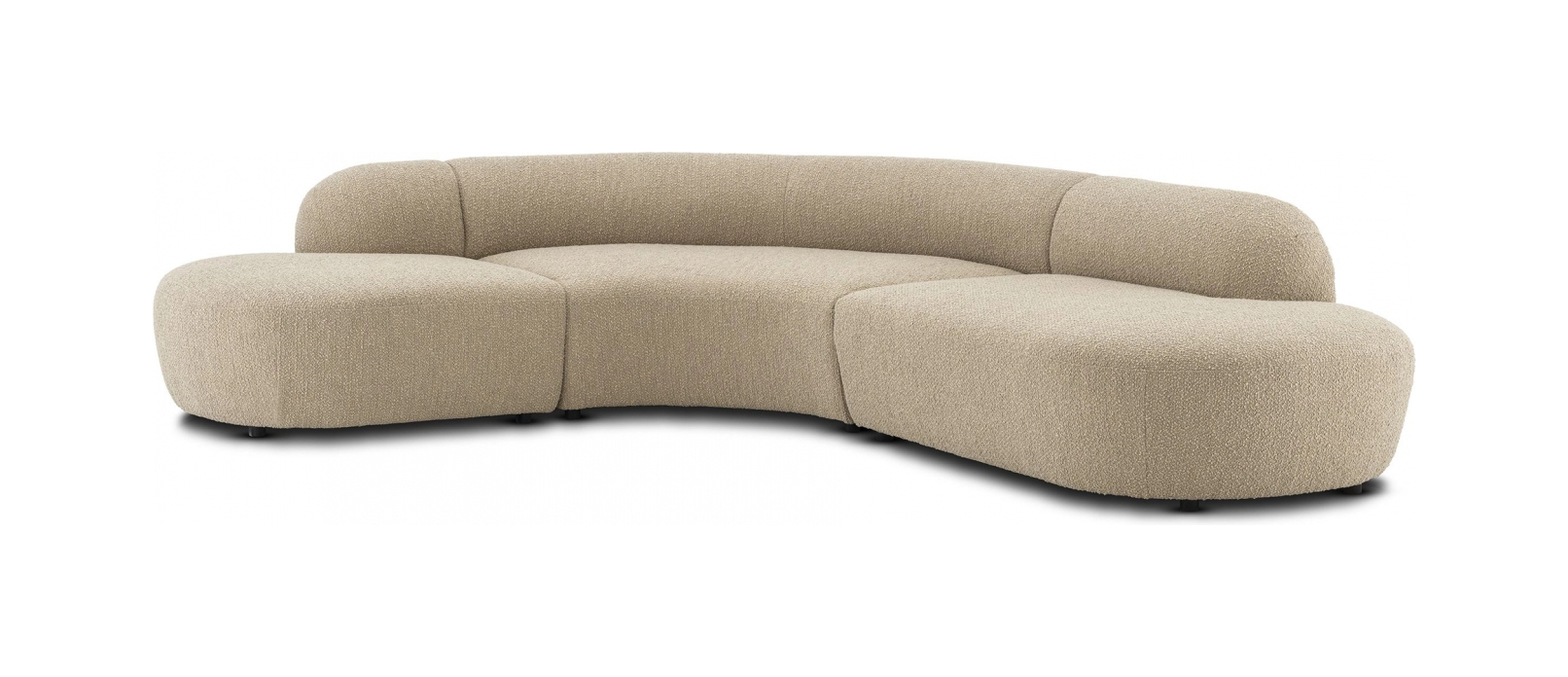 Диван BJÖRN L 300х257 см, песочный, букле