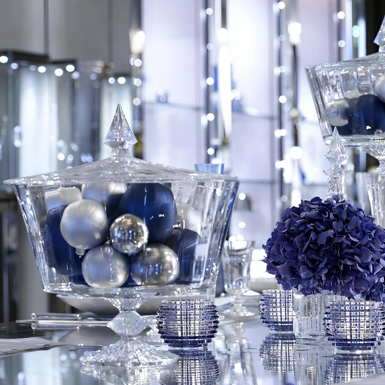 Конфетница Mille Nuits 34.5 см прозрачная, хрусталь Baccarat 2613005