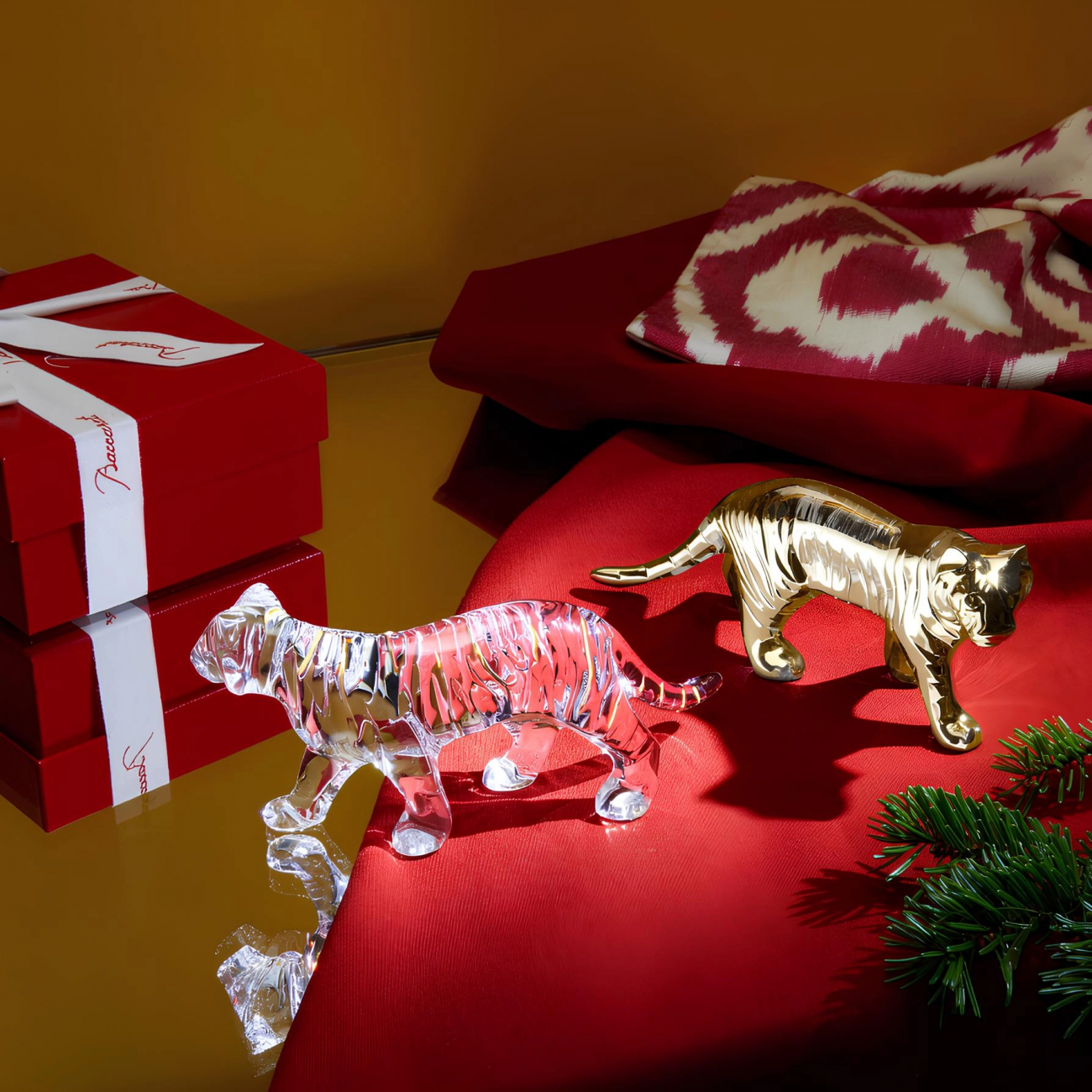 Статуэтка ZODIAQUE Тигр 8 см прозрачная с позолотой, хрусталь – 2