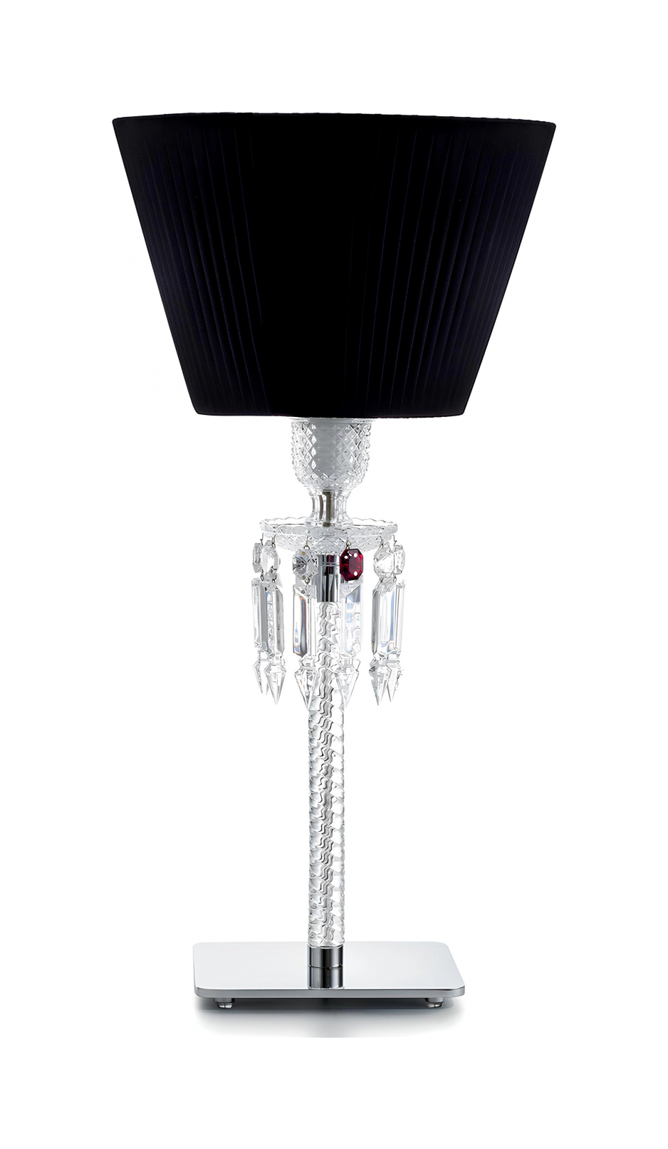 Настольная лампа TORCH чёрная, хрусталь, тафта