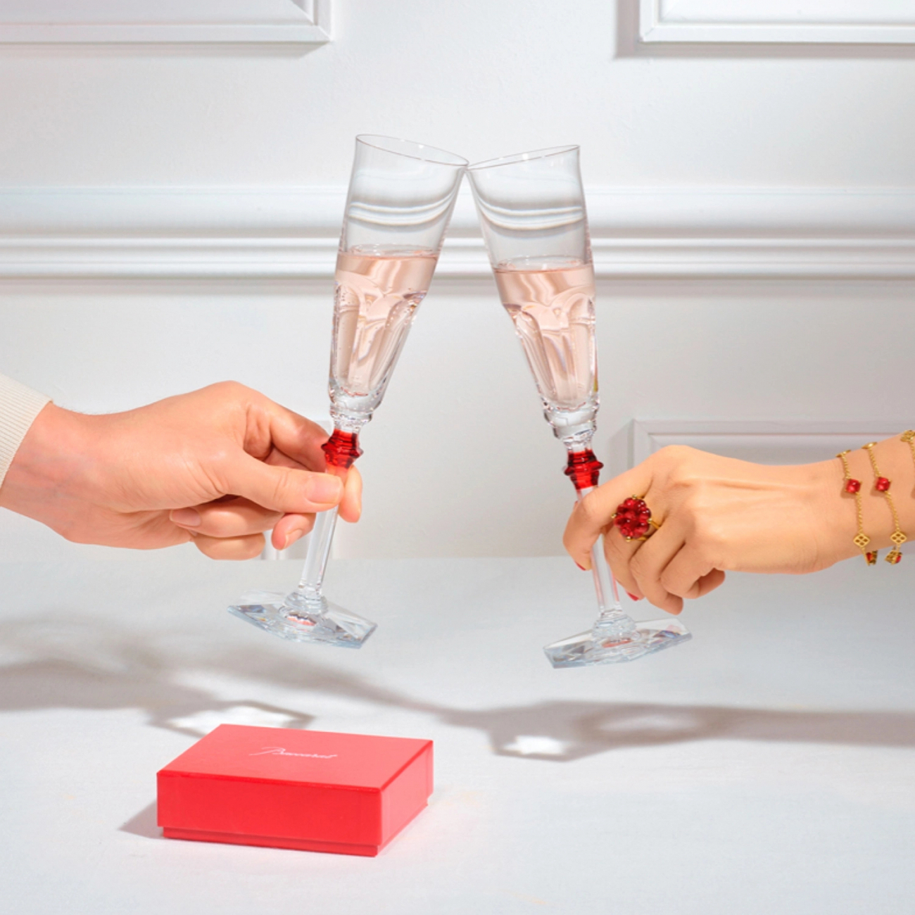 Набор из 2-х фужеров для шампанского HARCOURT EVE хрусталь красный Baccarat 2807194