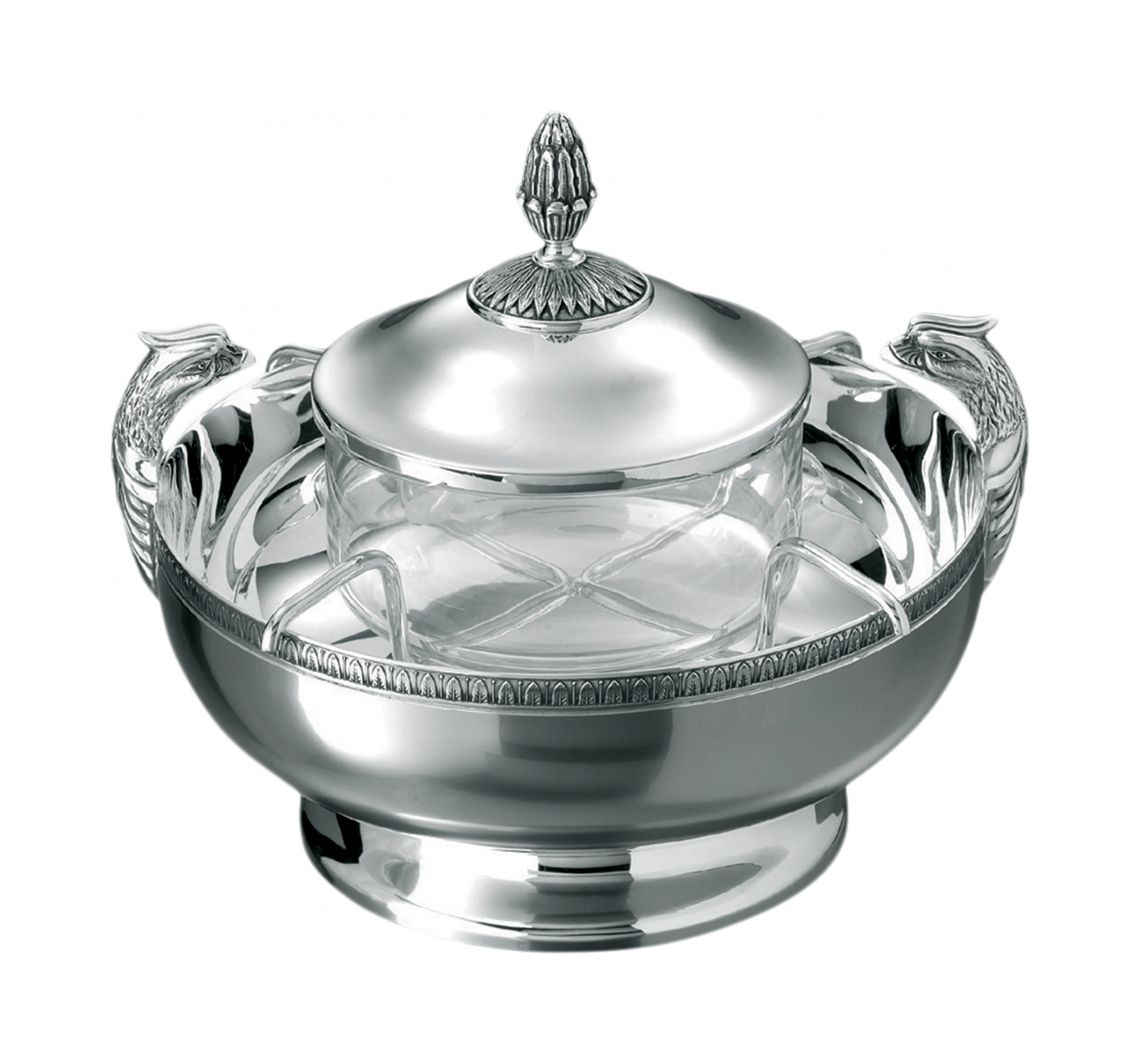 Икорница Malmaison 17 см посеребрение