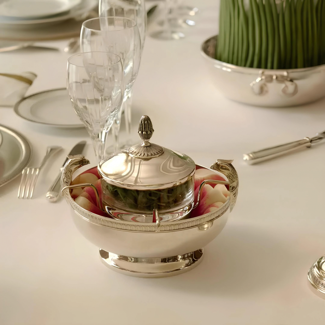 Икорница Malmaison 17 см посеребрение – 2