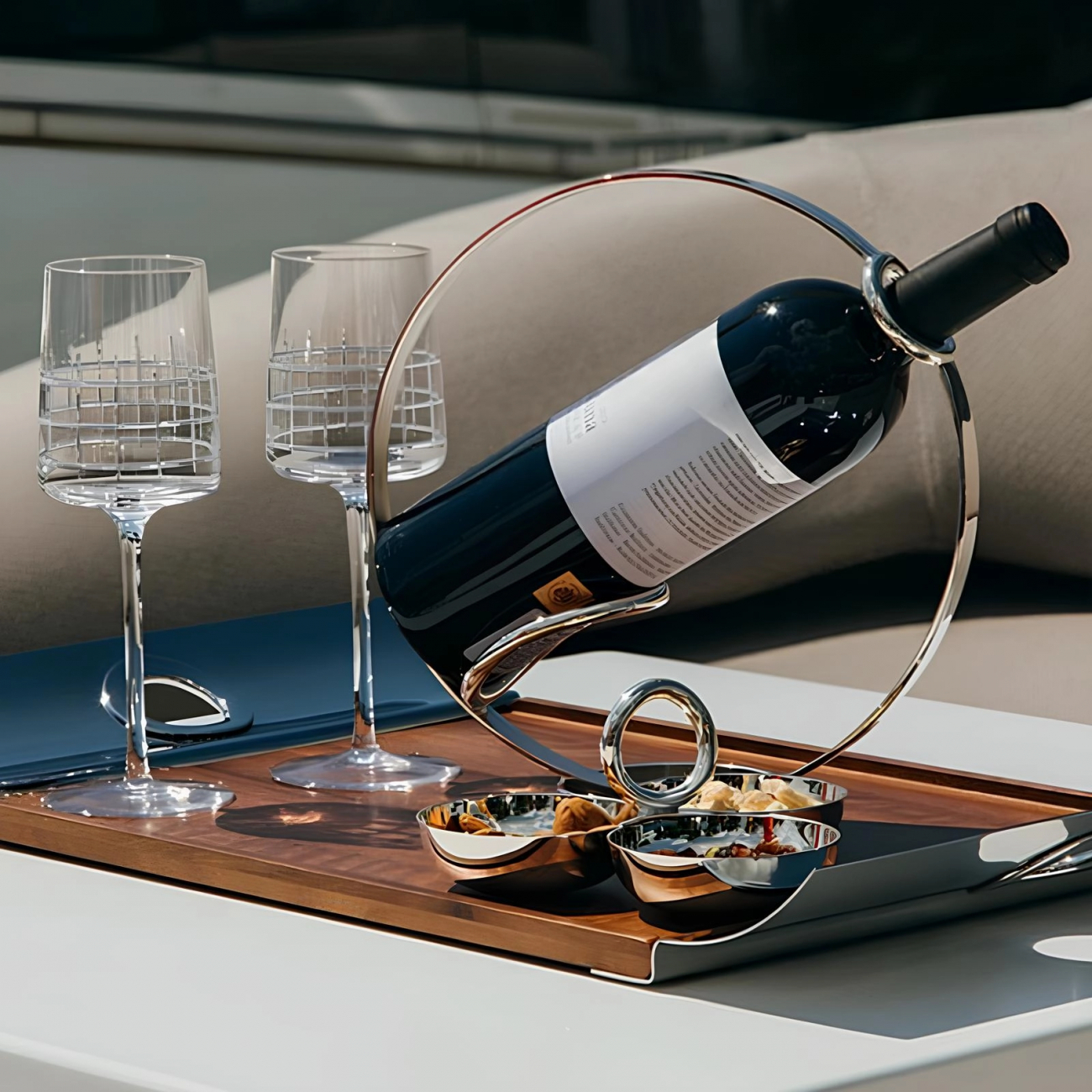 Держатель для вина Vertigo 23.5 см посеребрение – 2