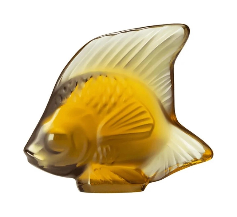 Статуэтка Рыбка охра, хрусталь