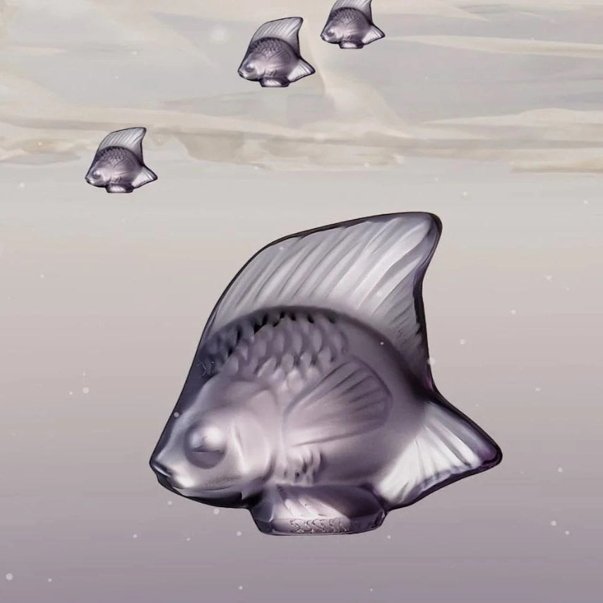 Статуэтка Рыбка пурпурная, хрусталь – 2