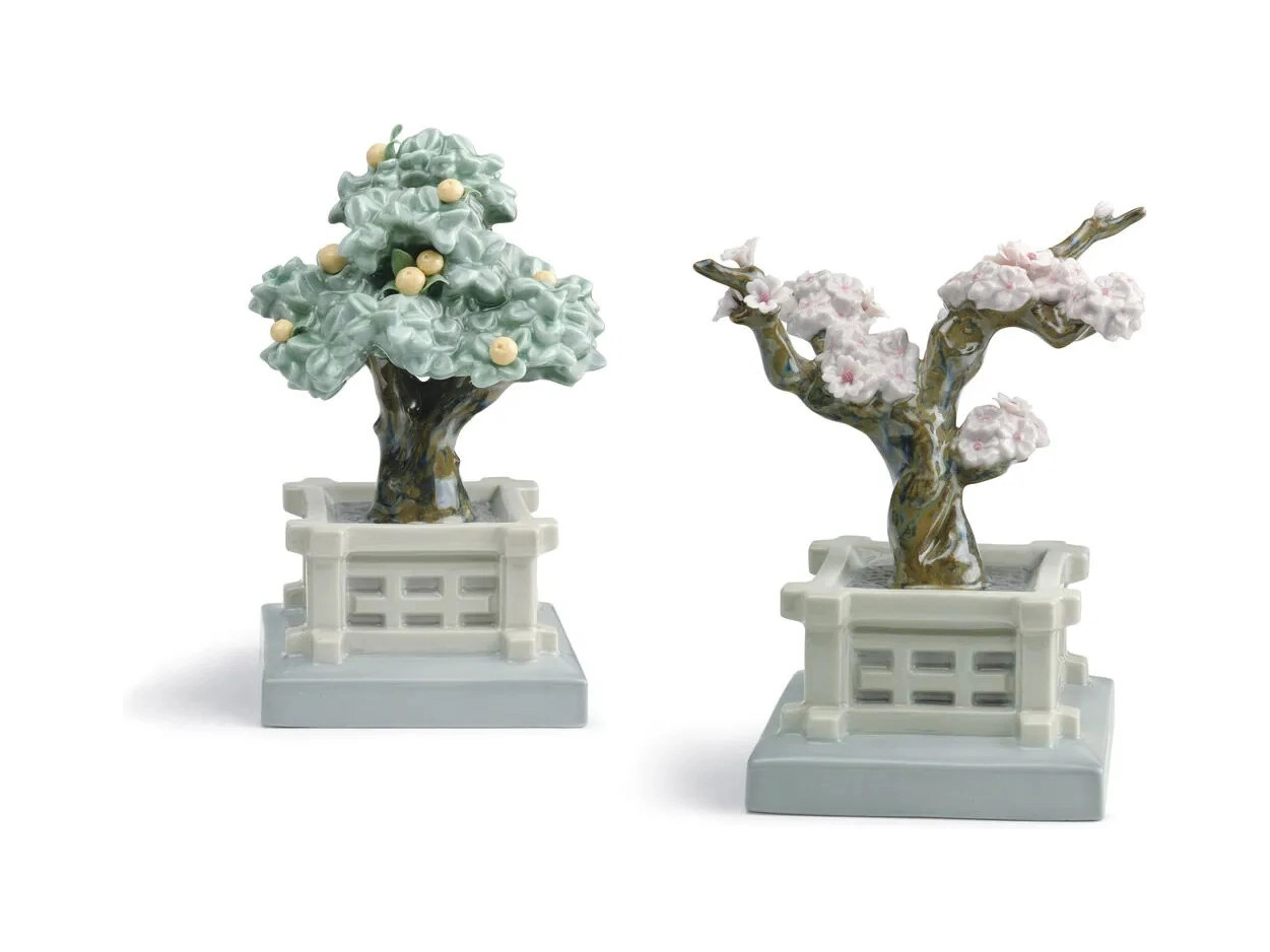 Статуэтка Японские деревья 20x10 см фарфор