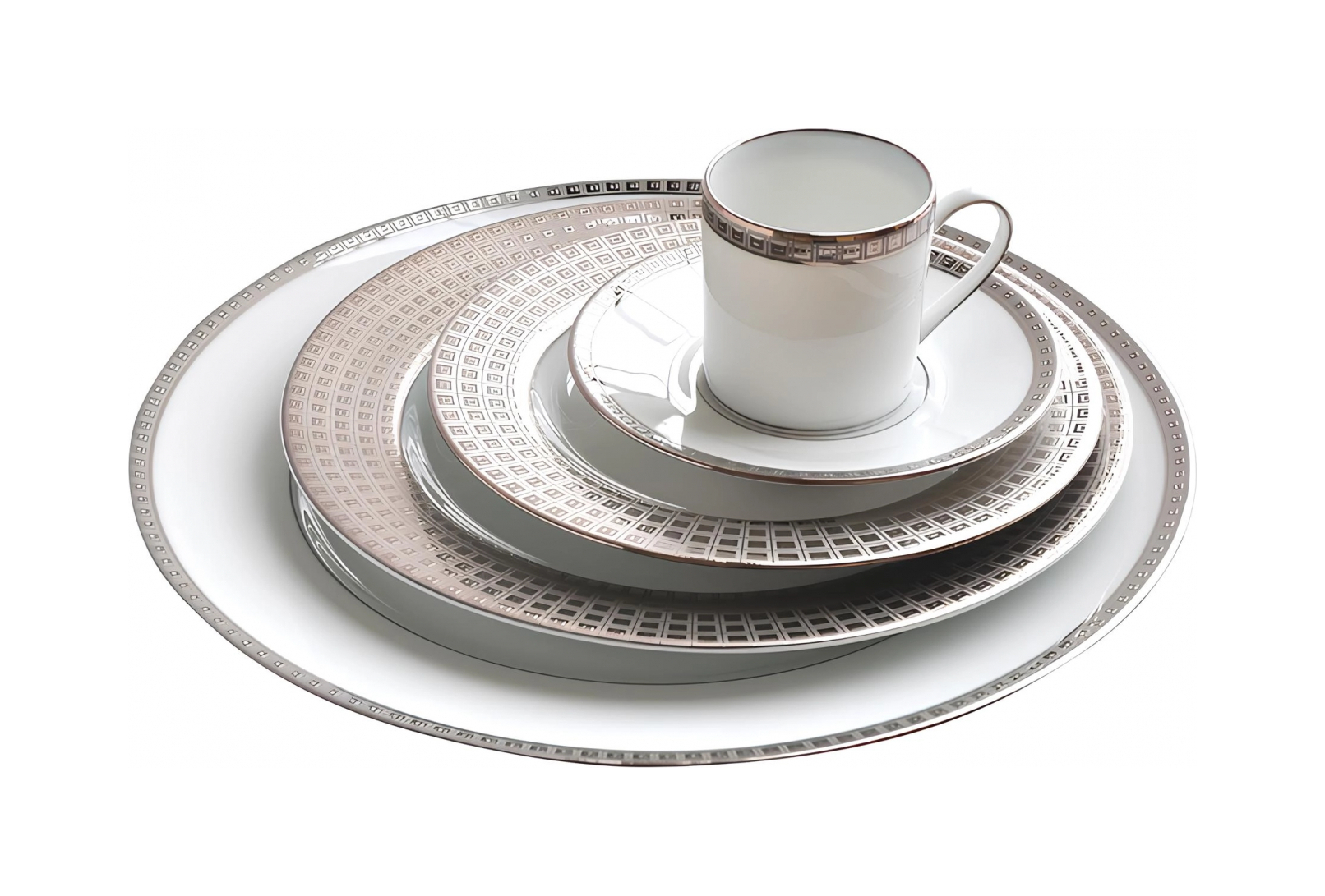 Тарелка обеденная Athena Platine 26 см фарфор Bernardaud 0448/13