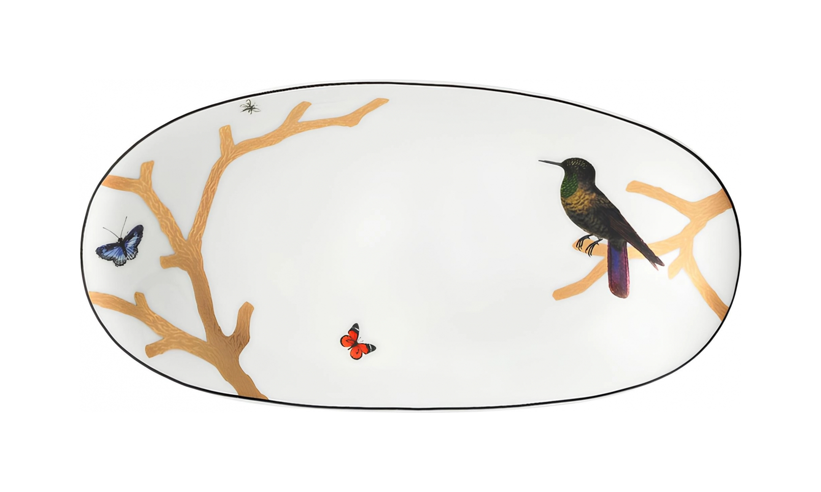 Блюдо овальное Aux Oiseaux 23x12 см фарфор