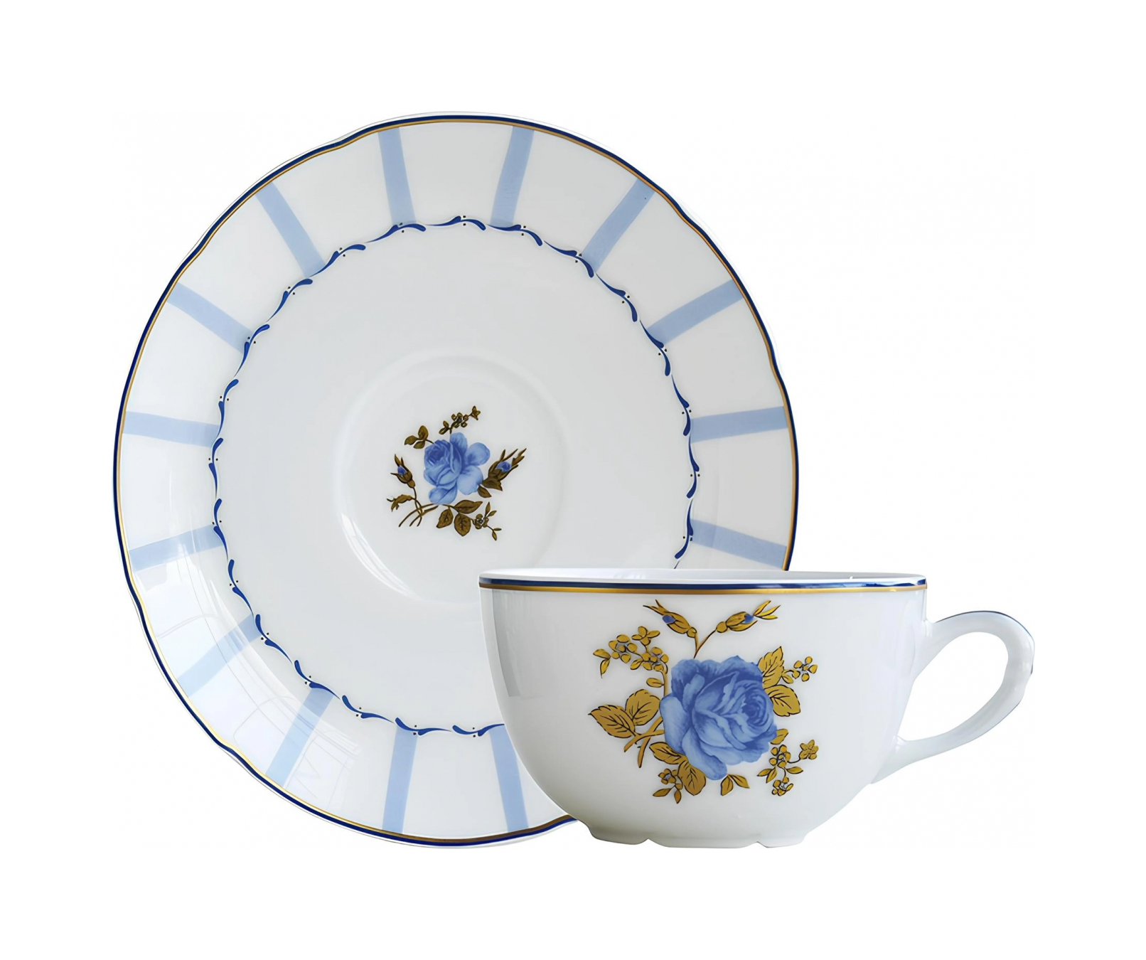 Чайная чашка с блюдцем Brocante 130 мл фарфор